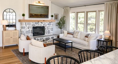 Jacksonville Interior Designer Payne Interiors and Design living room remodel before and after