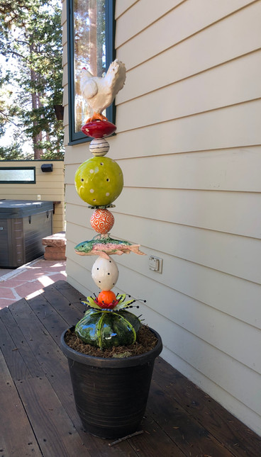 ceramic Garden Totem