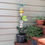 Thumbnail: turquoise aqua Dragonfly ceramic Garden Totem