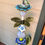 Thumbnail: Rubythroat Hummingbird ceramic Garden Totem