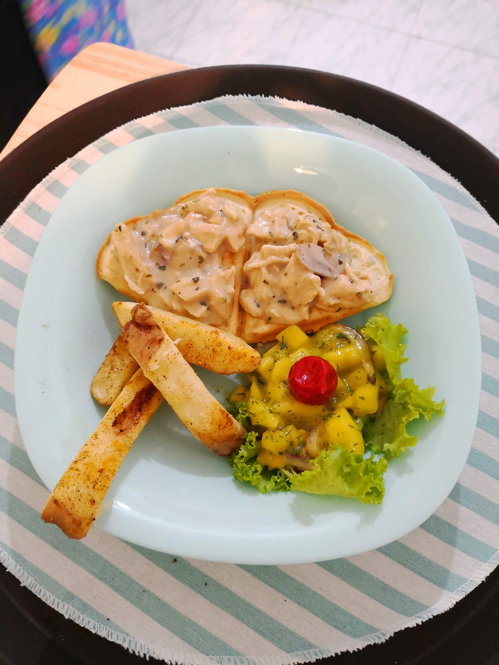 Miniatura: Wafles de sal y dulce