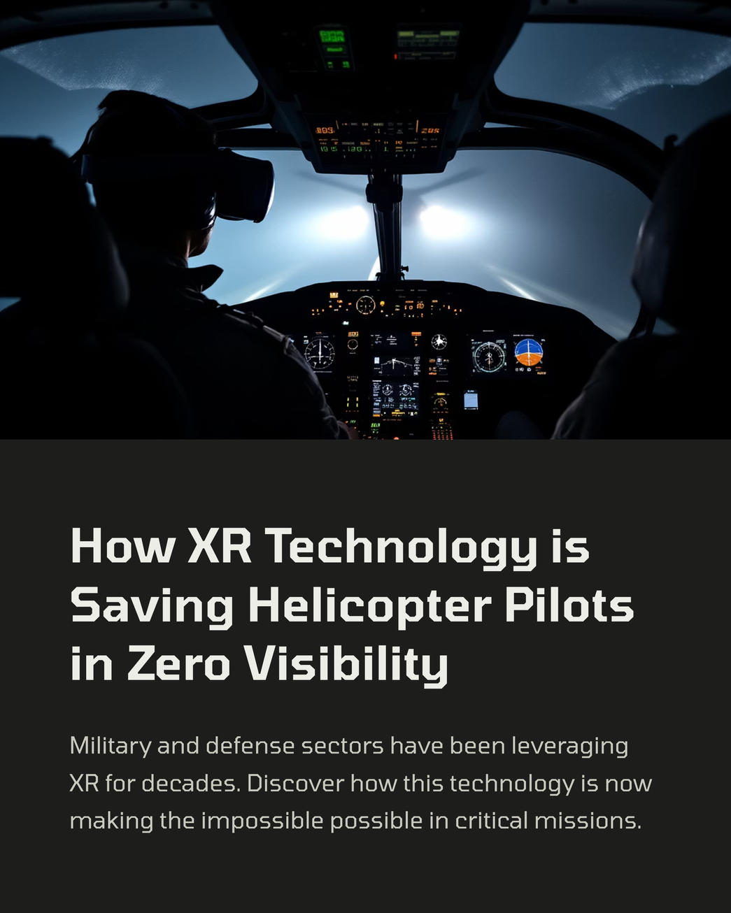 How XR Technology is Saving Helicopter Pilots in Zero Visibility