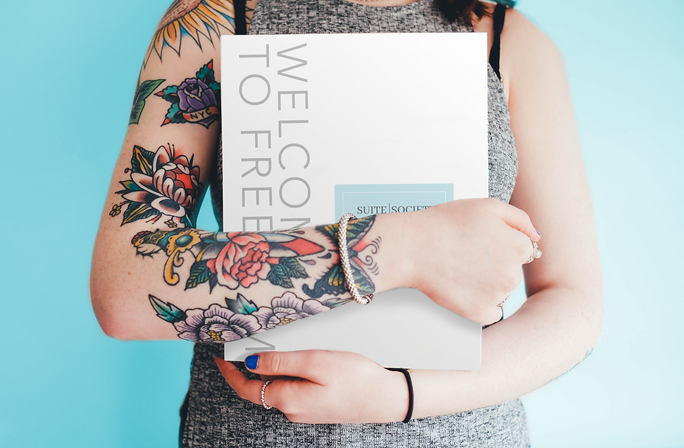 Woman holding folder