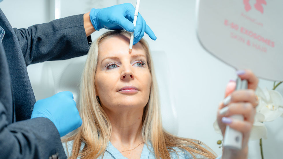 Dr Hugo Ho assessing facial fine lines and skin creases during a cosmetic consultation in Merrylands.