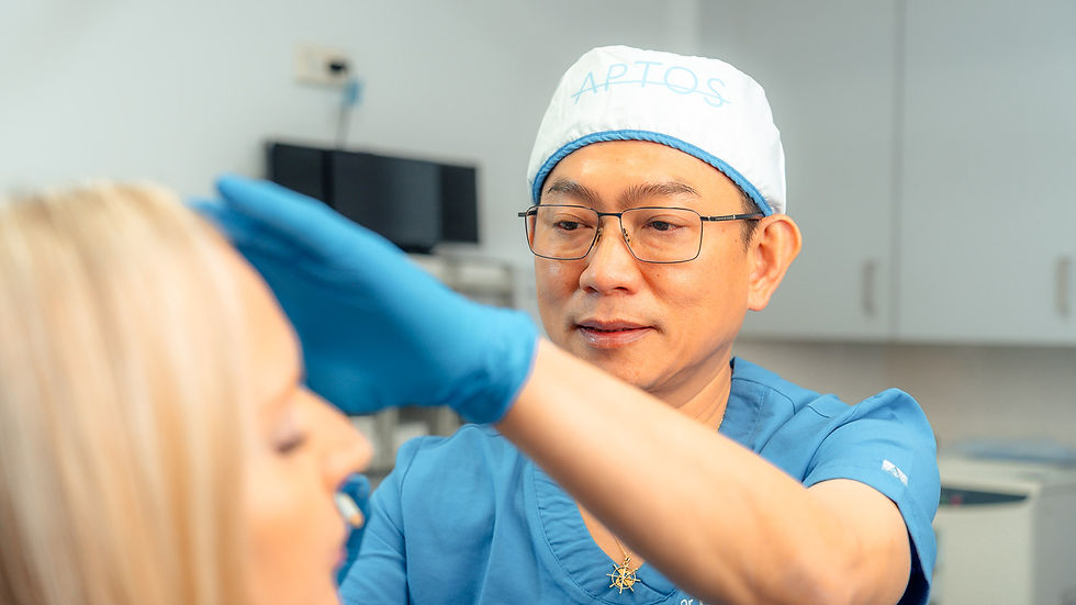 APTOS thread lifting procedure performed in a clinical setting at Sydney West Aesthetics in Merrylands.