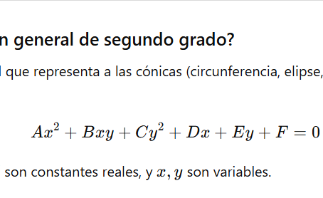 ECUACION 2 GRADO (CONICAS)