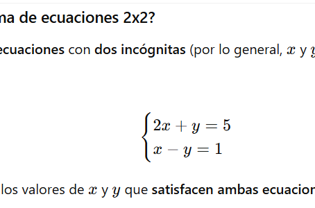 SISTEMAS DE ECUACIONES