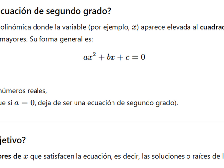 ECUACIONES DE SEGUNDO GRADO
