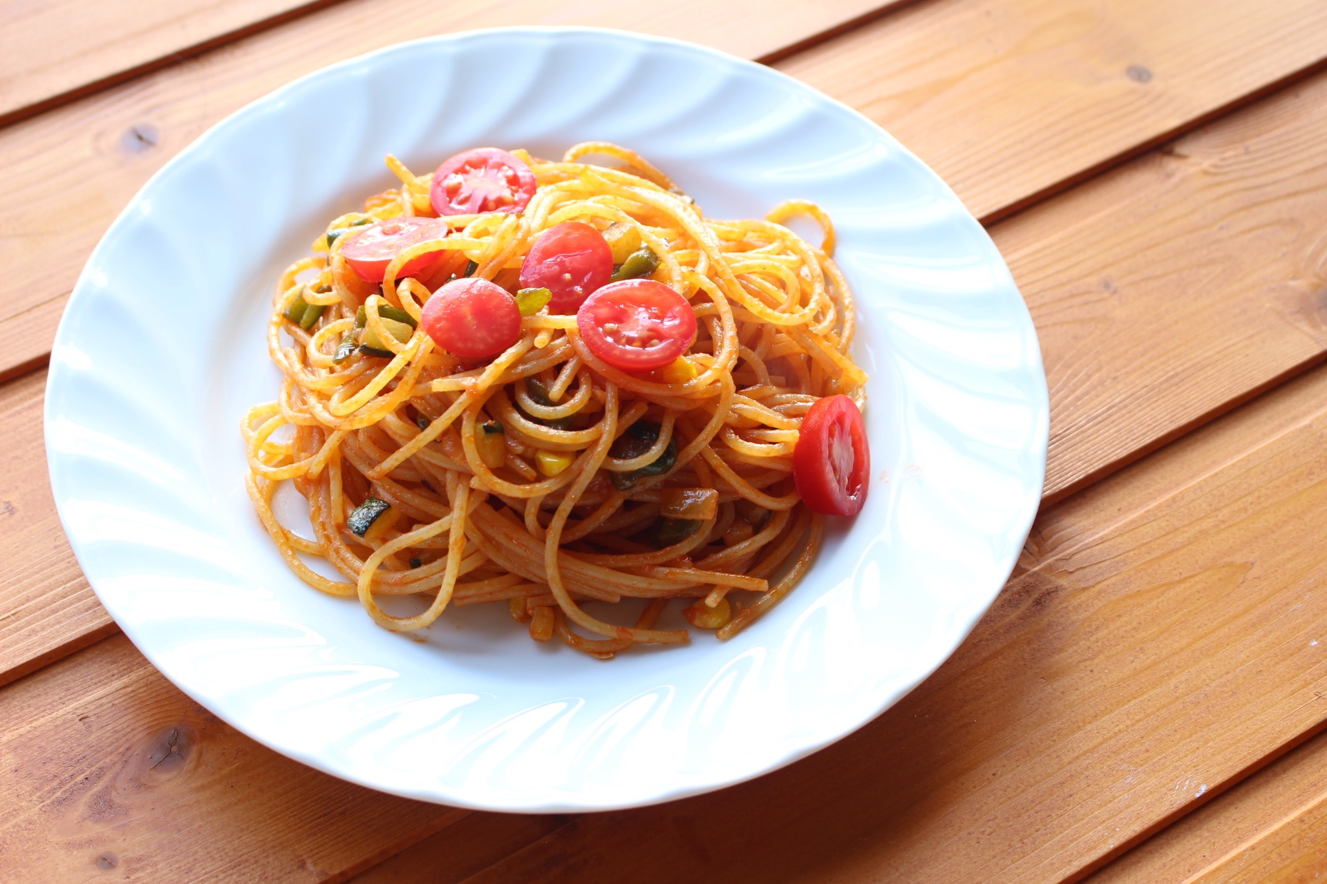 ニセコ産野菜を使ったスパゲッティ(Cafe)