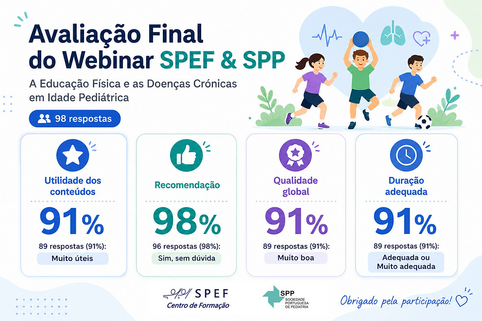 Webinar SPEF & SPP sobre Doenças Crónicas em Idade Pediátrica reúne elevada participação e avaliação muito positiva