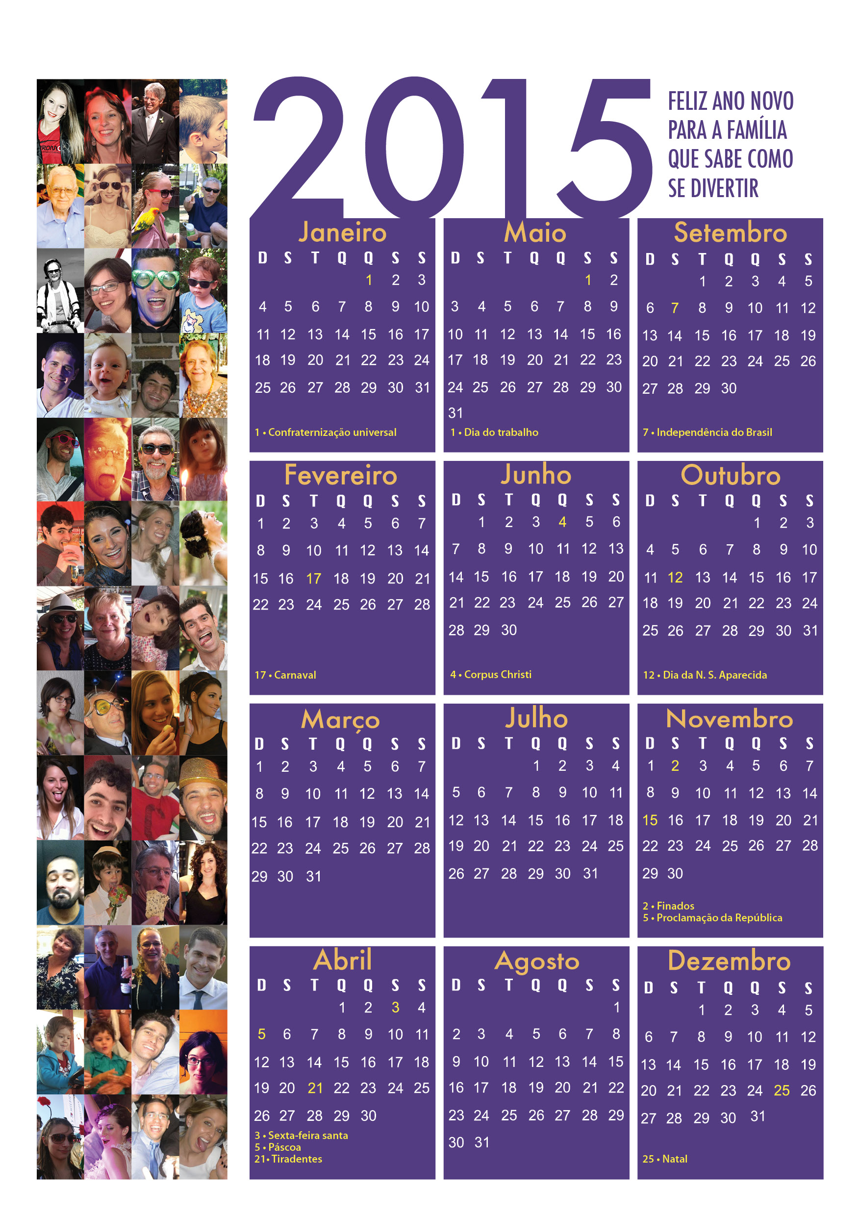 Calendario Família 2015
