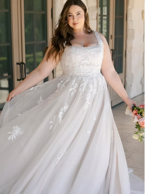 A bride in a wedding gown