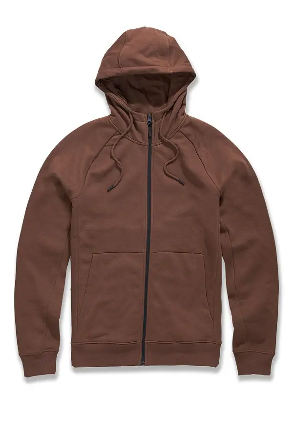 Uptown Zip Up Hoodie Chocolate