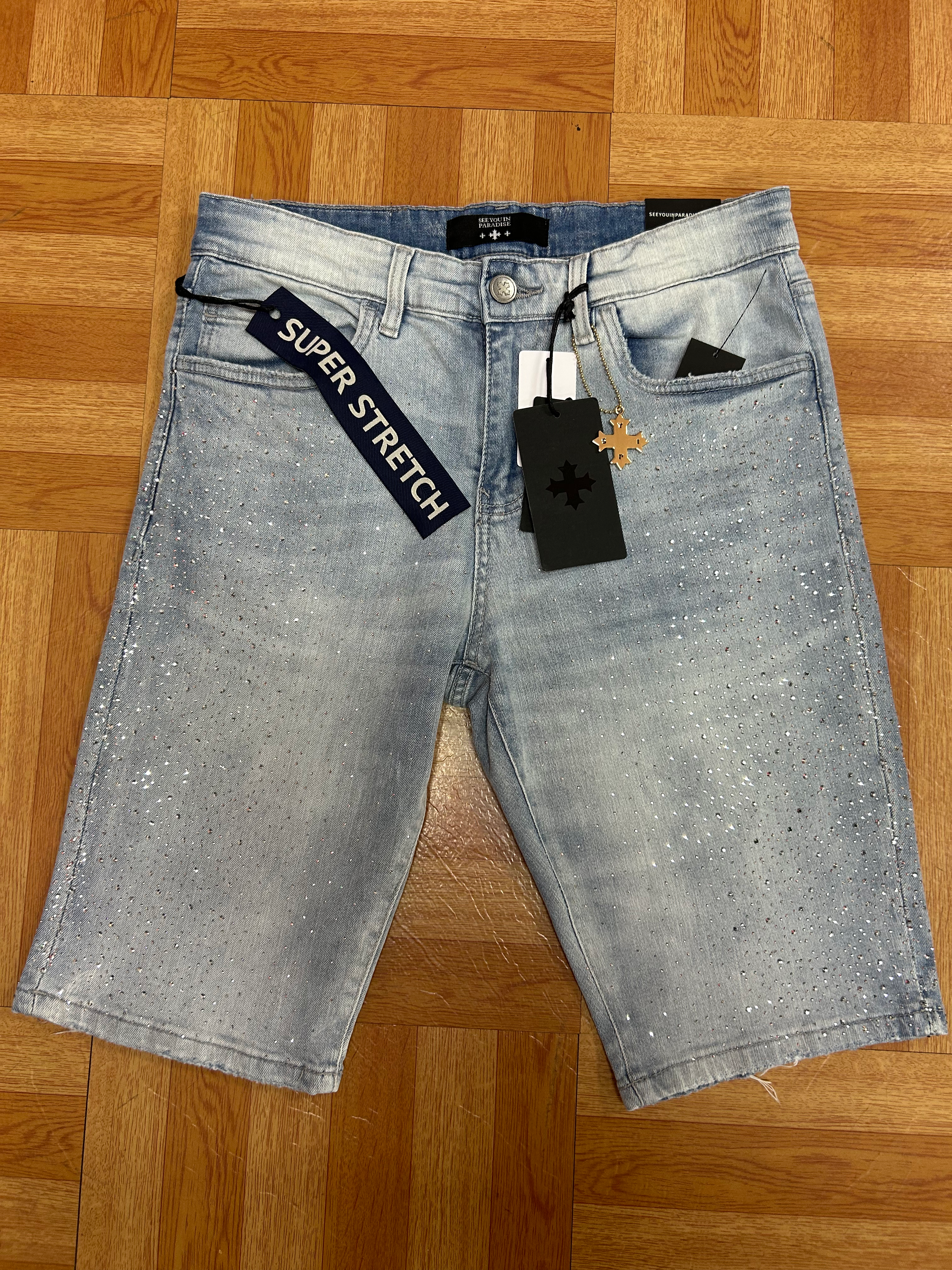 Liquid Crystal Shorts Ice Blue