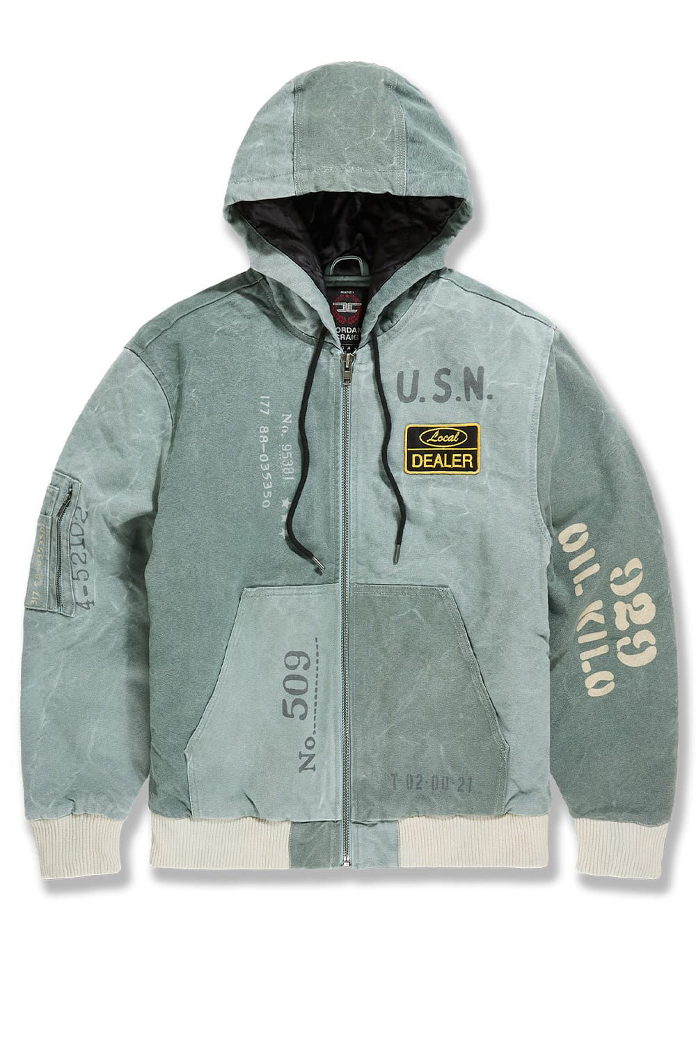 Big Mens Military Tarp Hooded Jacket