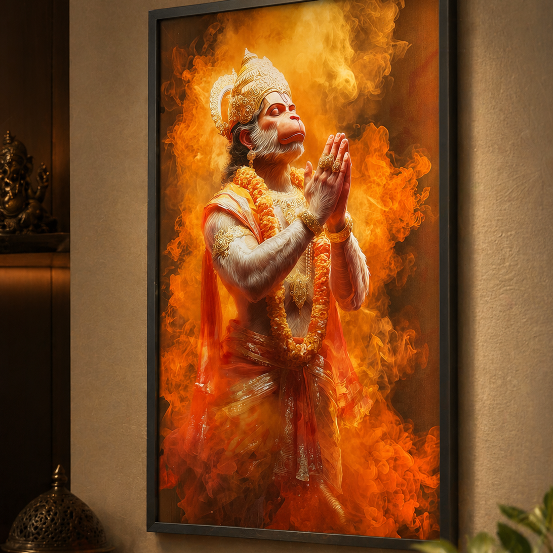 Sri Hanuman LED Glass Frame — Design 02 alternate view