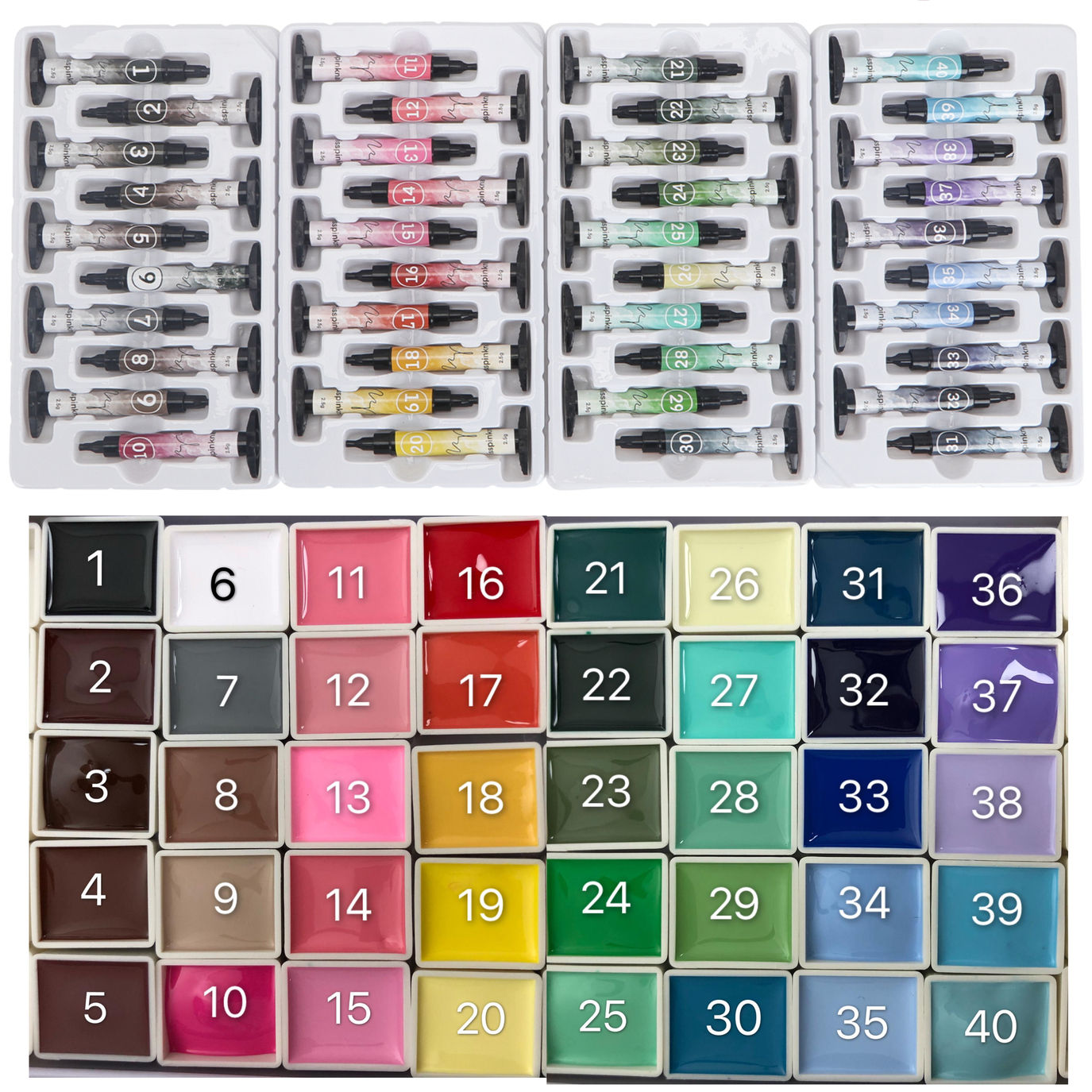 REFILL pack 40 Gel palette misspinknail 2.5g 2ml