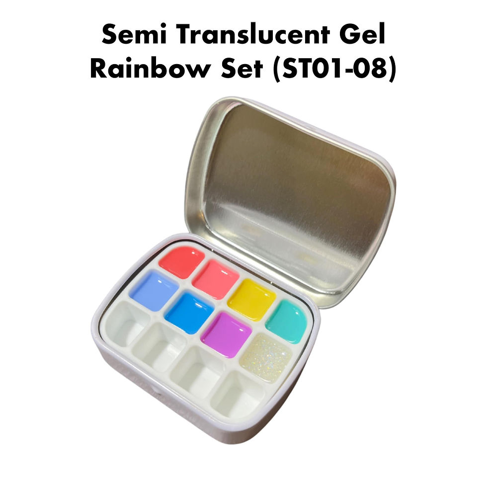 Miniaturbild: Halbtransparentes Farbgel Rainbow Set ST01-08 Misspinknail