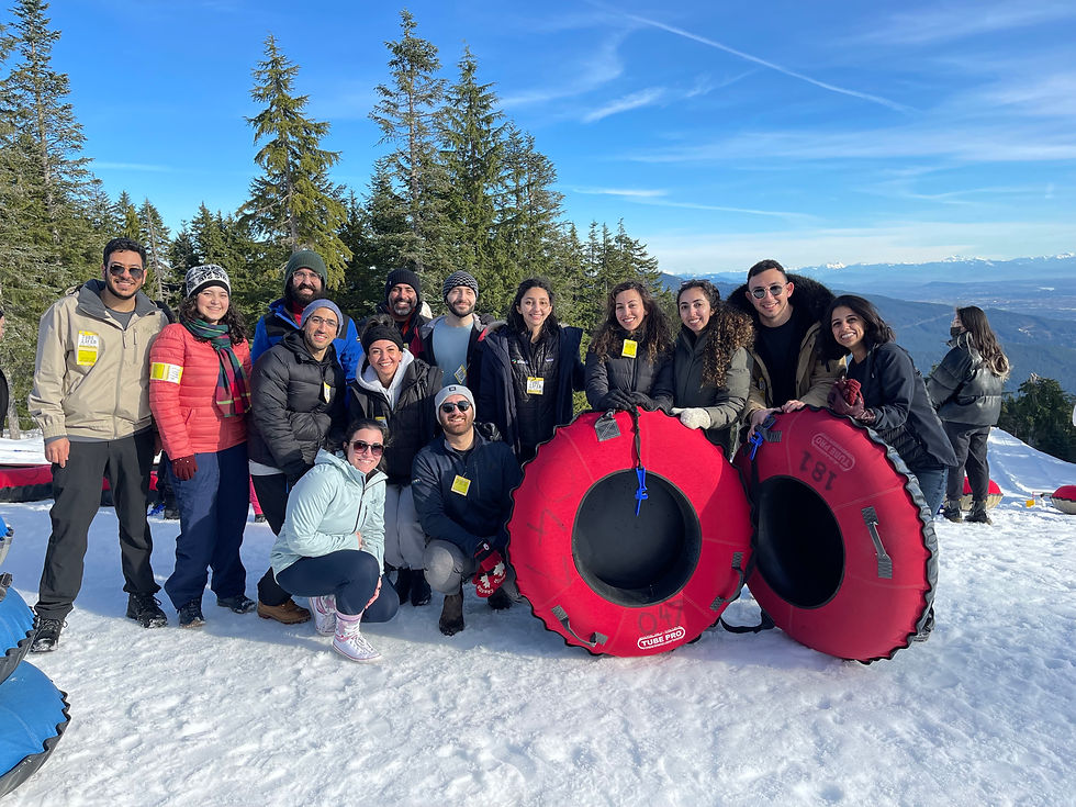 Tubing down Seymour Mountain