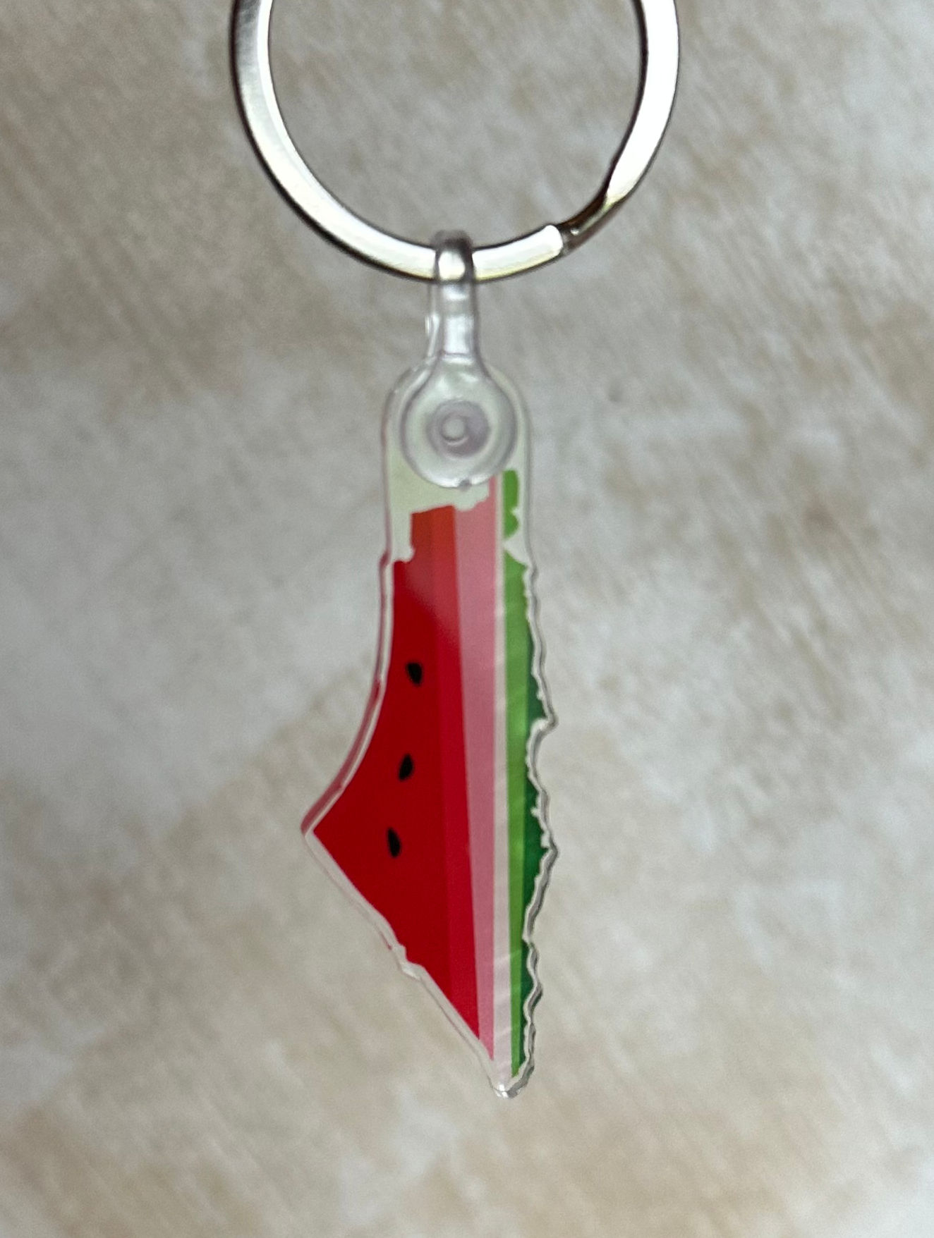 Palestine Map Watermelon Keychain