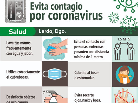 Evita Contagio por CORONAVIRUS