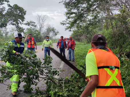 CARRETERAS DE LA PENÍNSULA DE YUCATÁN NO REPORTAN AFECTACIONES RELEVANTESANTE ENTRADA DE LA