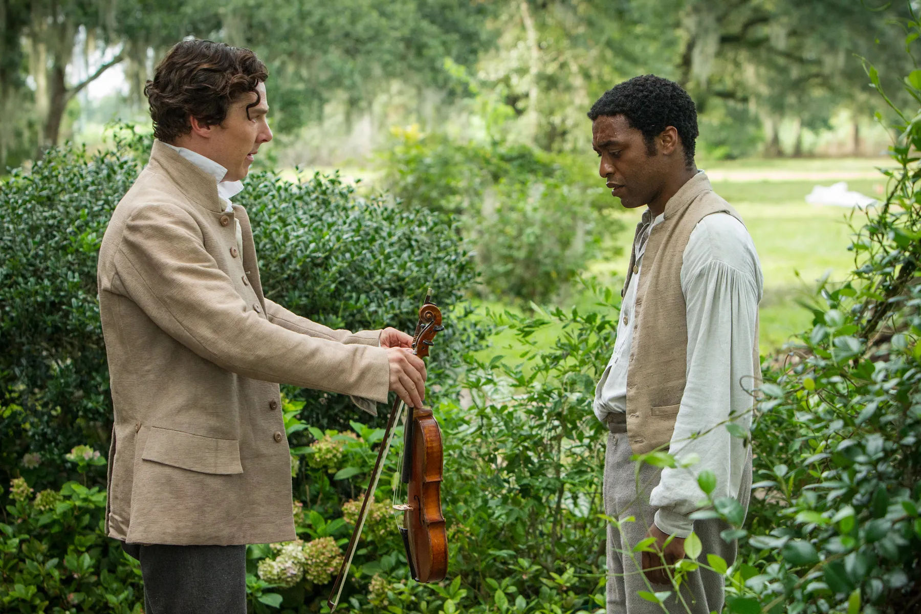 Benedict Cumberbatch and Chiwetel Ejiofor in 12 Years a Slave