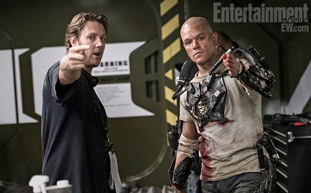 Neill Blomkamp directing Matt Damon in Elysium