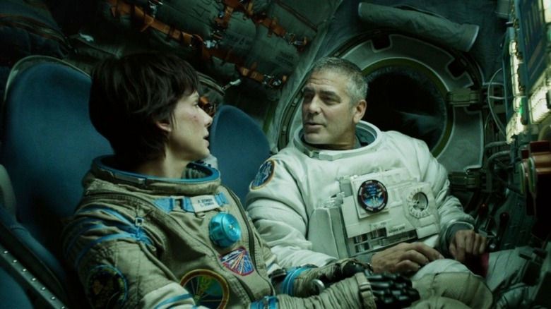 Sandra Bullock and George Clooney in Gravity