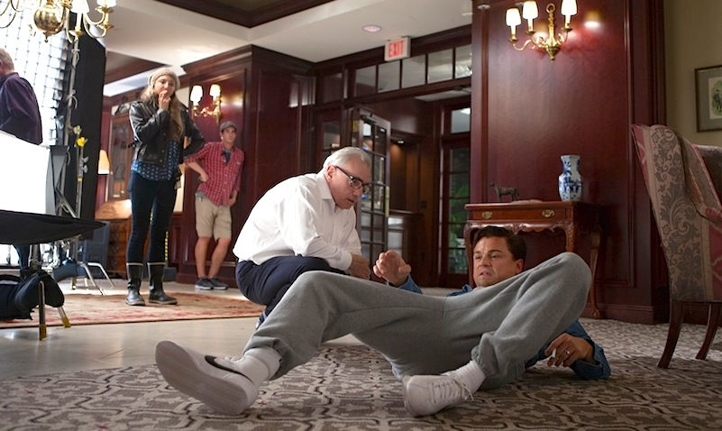 Martin Scorsese directs Leonardo DiCaprio in The Wolf of Wall Street