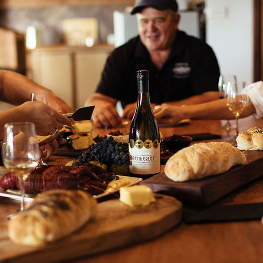 Picture of Dave at one of the wine tastings hosted at Pemberley in Pemberton.