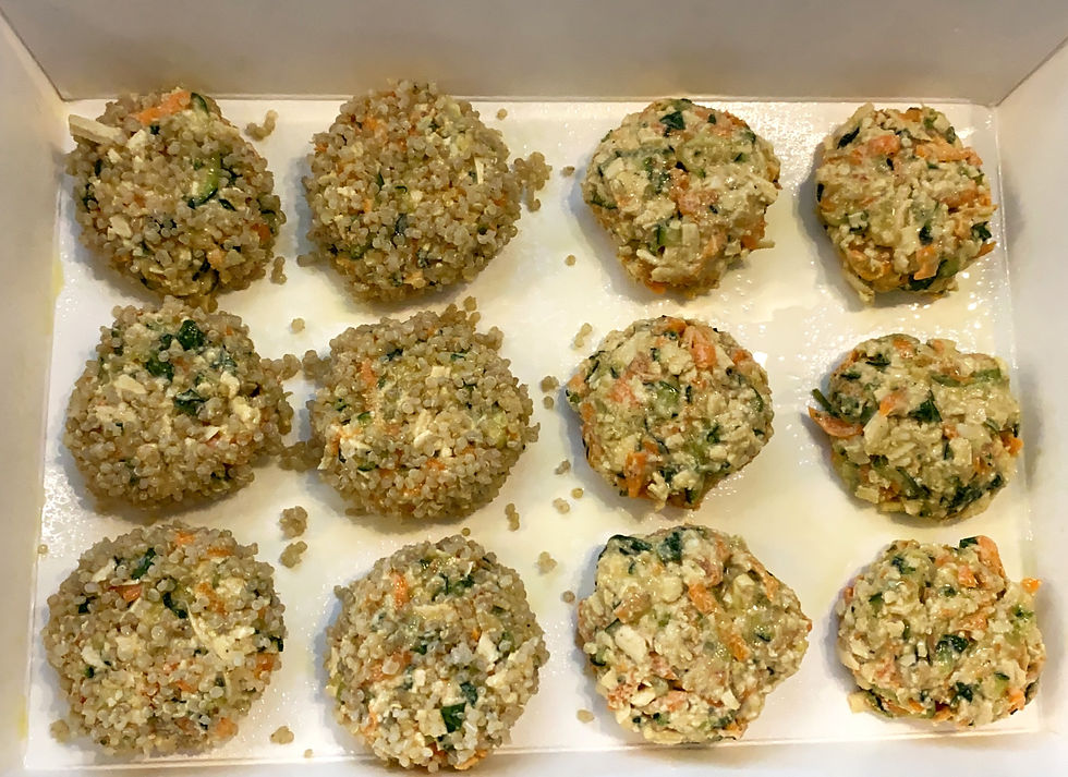 לביבות "קיפוד" אפויות עשירות בירקות ובחלבונים. צילום: אנה בוזנח.