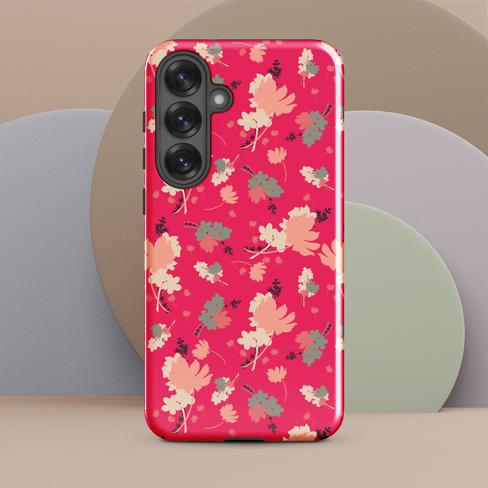 Thumbnail: Pastel Flowers Samsung Phone Case Pink