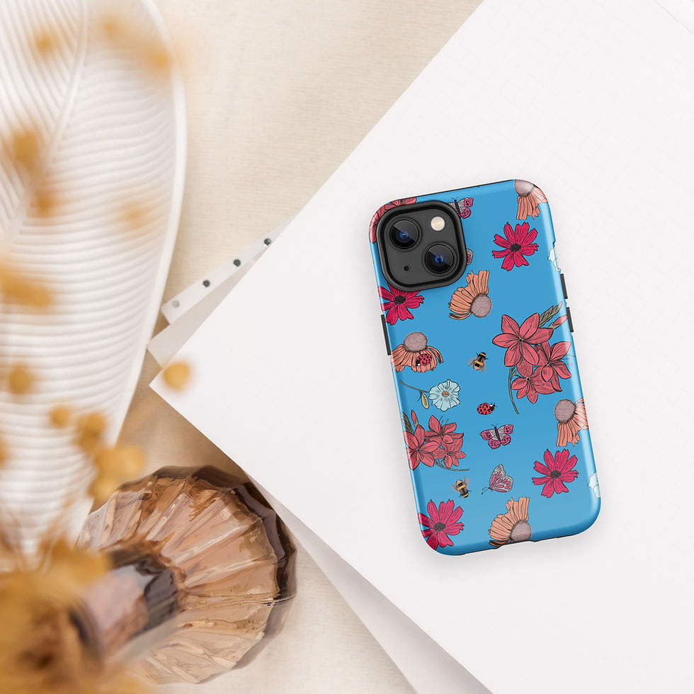 Thumbnail: Flowers LadyBugs IPhone Case