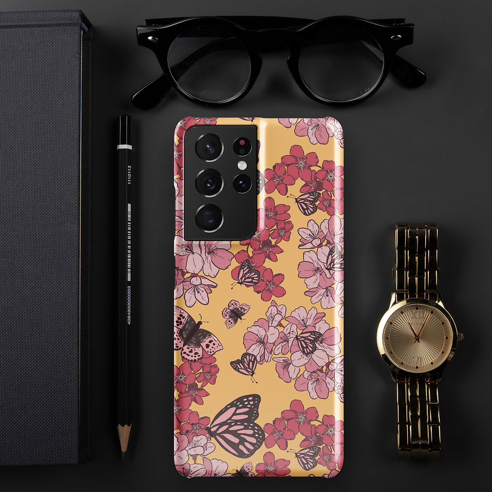 Thumbnail: Butterfly Blossom Samsung Snap Case Pink Yellow