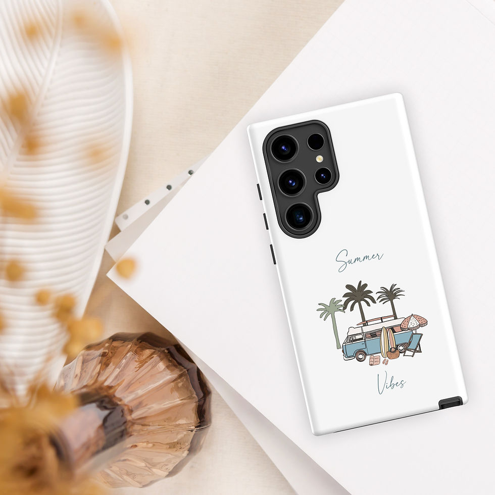 Thumbnail: Summer Vibes Samsung® Tough Phone Case – Retro & Beachy Print | By C Studio®