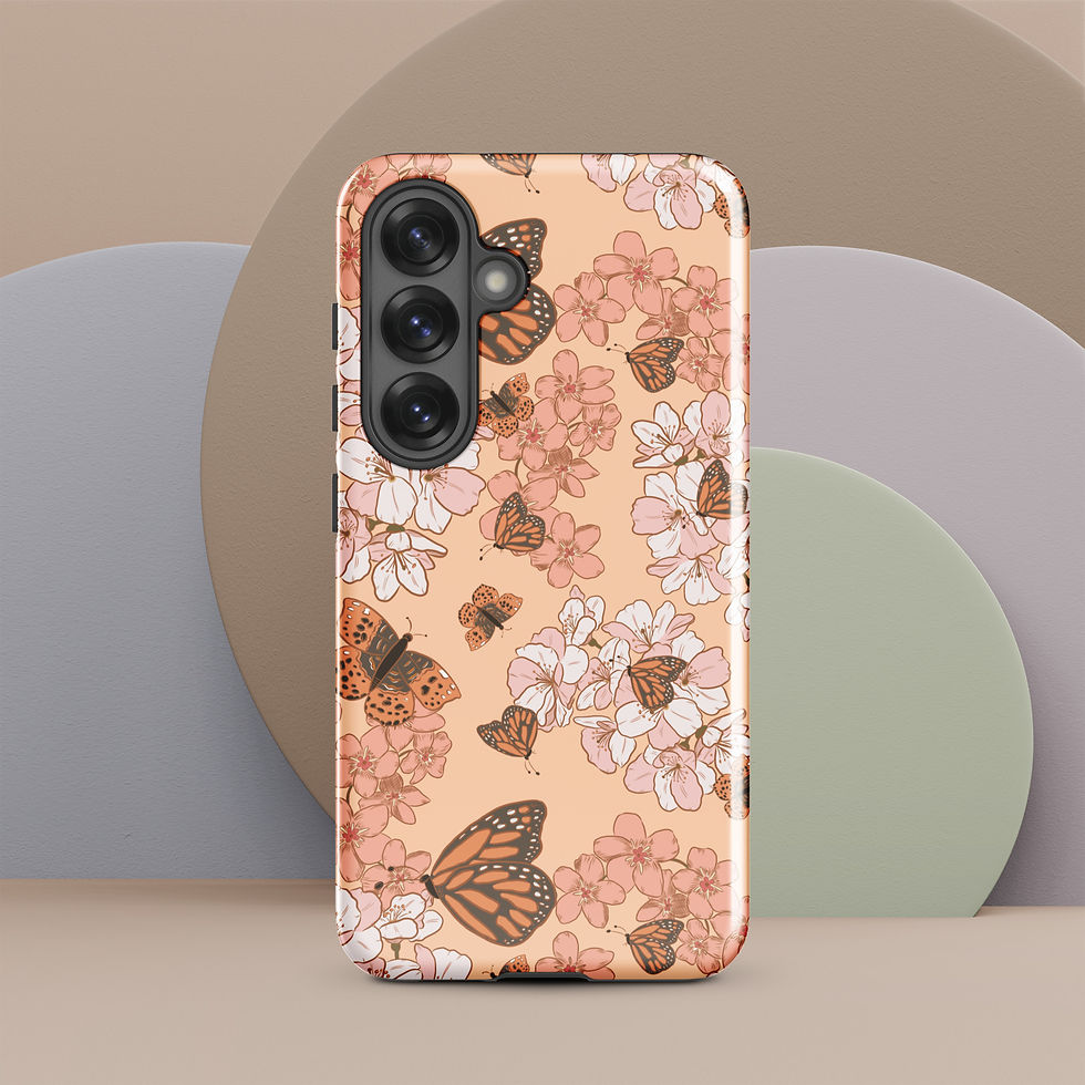 Thumbnail: Butterfly Blossom Samsung Phone Case Pastel