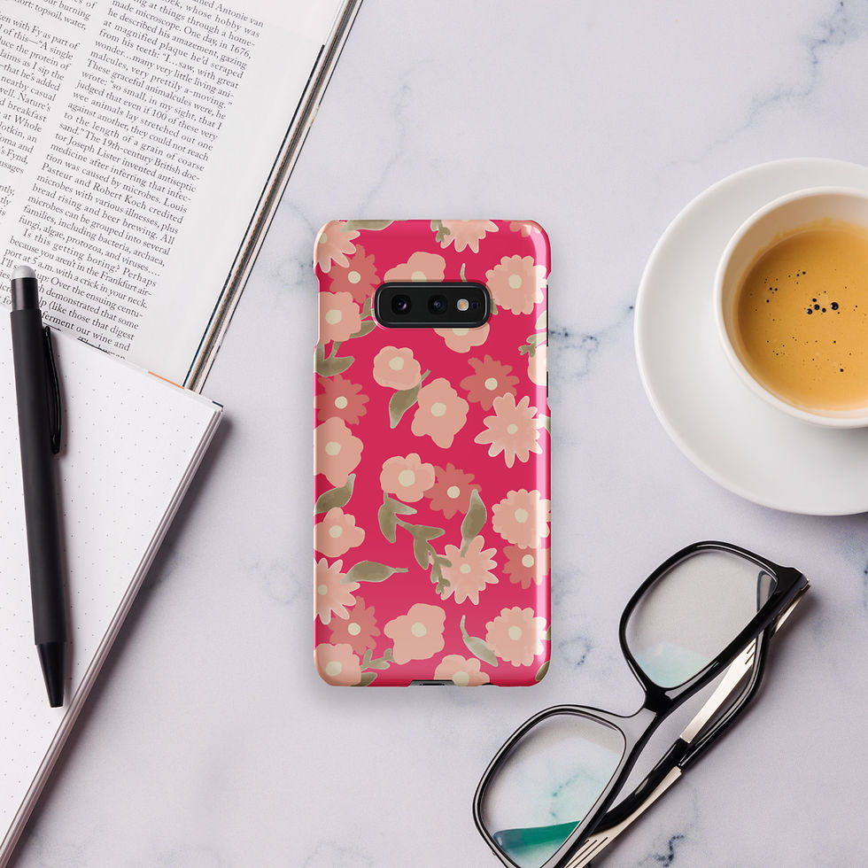 Thumbnail: Watercolor Flowers Samsung Snap Case Pink