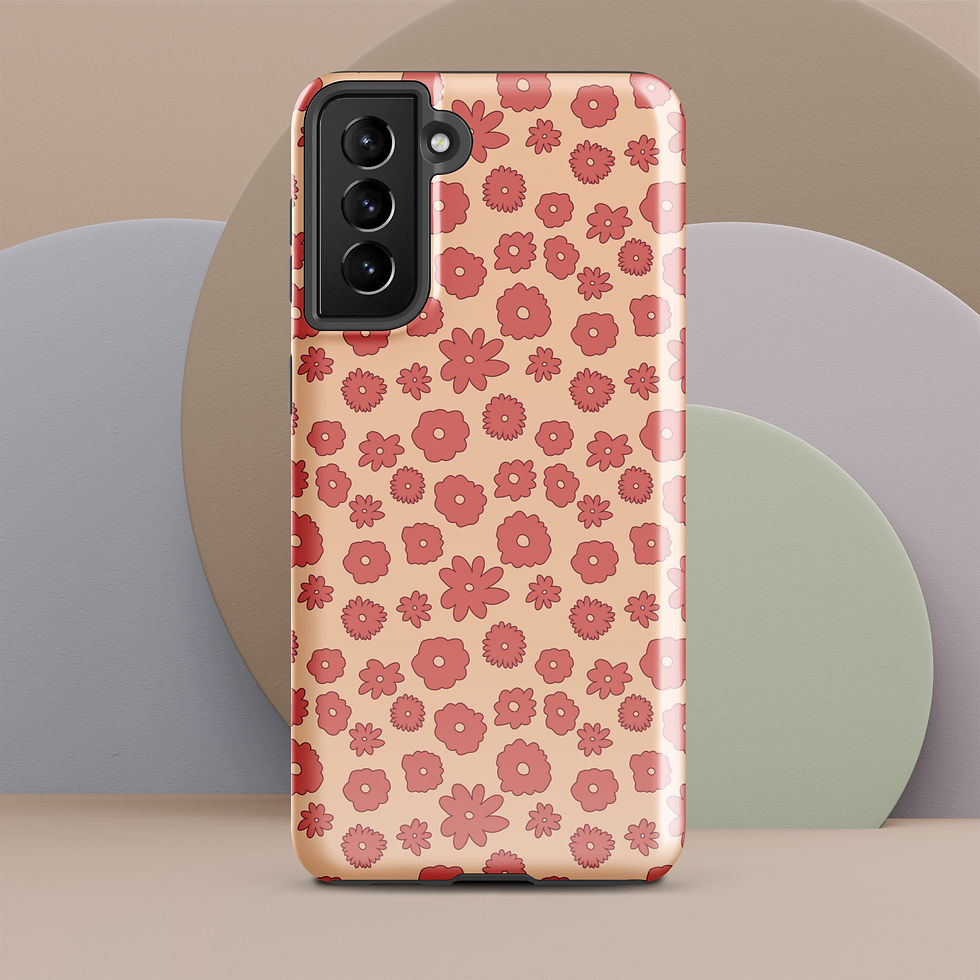 Thumbnail: Tiny Flowers Samsung Phone Case Pastel Pink