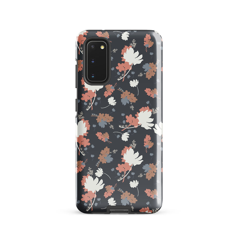 Thumbnail: Pastel Flowers Samsung Phone Case Blue