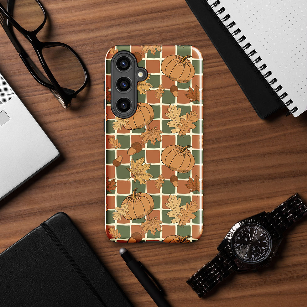 Thumbnail: Pumpkin Patchwork Tough case for Samsung® | Vintage Fall Collection | By C Studio®