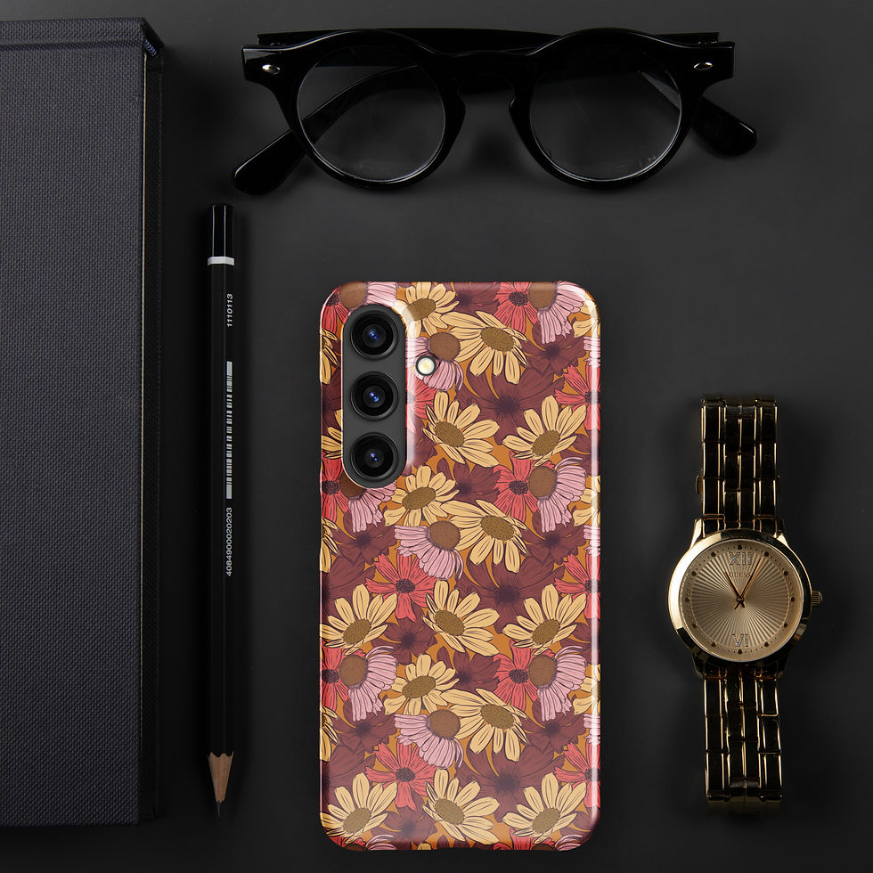 Thumbnail: Retro Flowers Samsung Snap Case