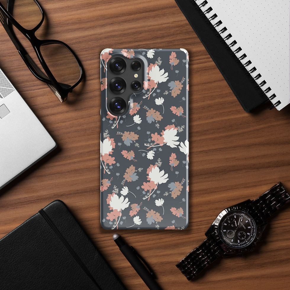 Pastel Flowers Samsung Snap Case Blue