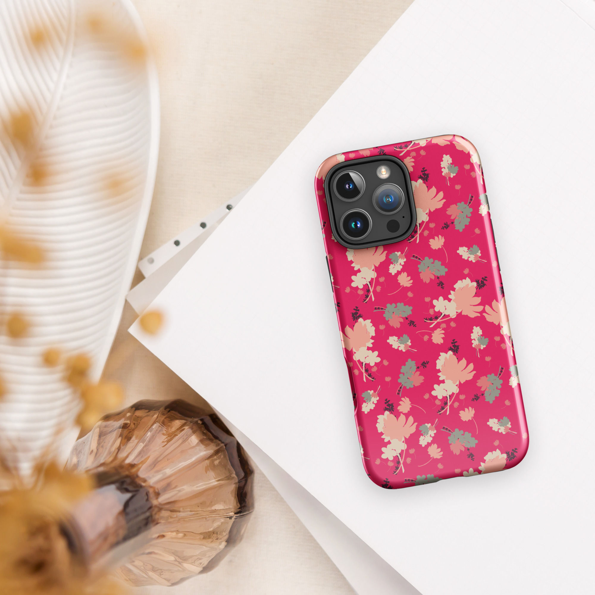 Pastel Flowers IPhone Case Pink