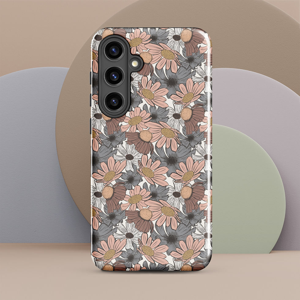 Thumbnail: Retro Flowers Samsung Phone Case