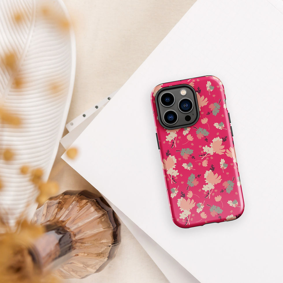 Thumbnail: Pastel Flowers IPhone Case Pink