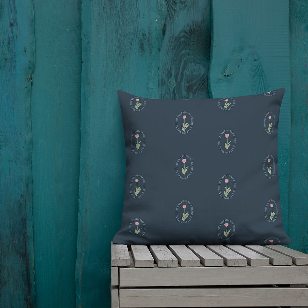 Thumbnail: Tulip Portrait Premium Pillow | Dutch Bloom Collection 2026