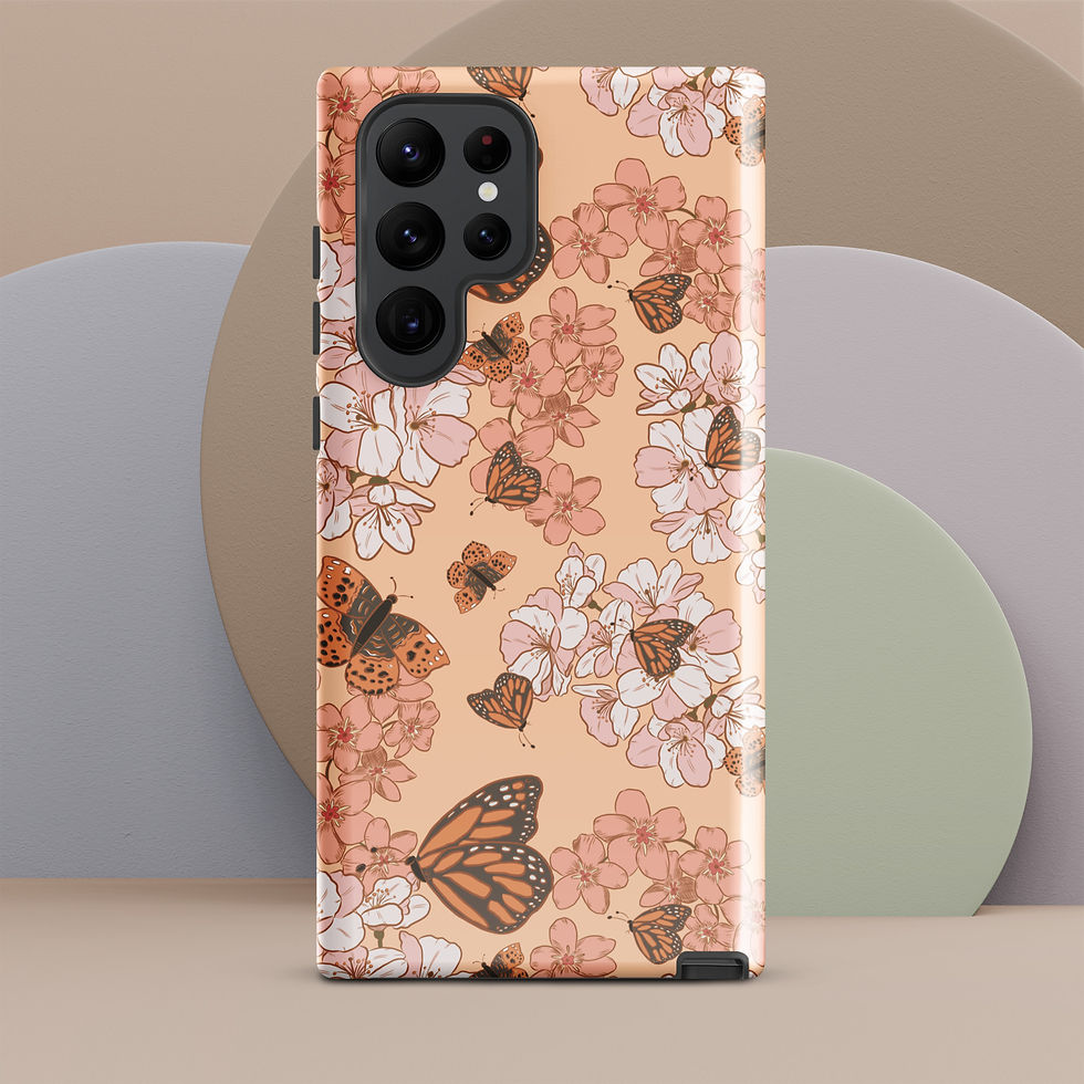 Thumbnail: Butterfly Blossom Samsung Phone Case Pastel