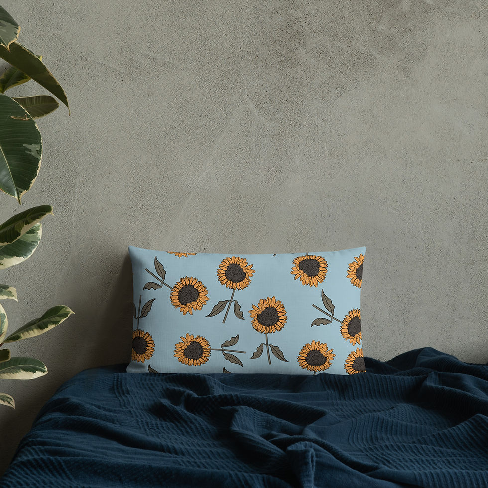 Thumbnail: Sunny Flower Premium Pillow | Summer Vibes Collection