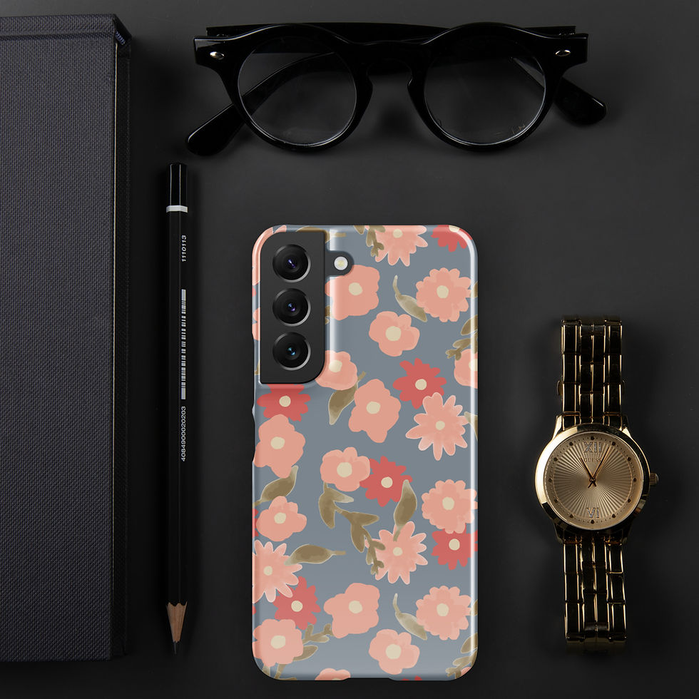 Thumbnail: Watercolor Flowers Samsung Snap Case Pastel Green